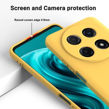 Huawei nova 13i Flydende silikone cover med håndrem - gul