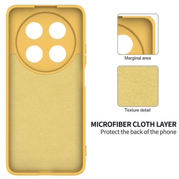 Huawei nova 13i Flydende silikone cover med håndrem - gul