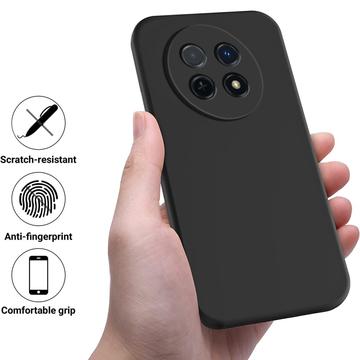 Huawei nova 14i Flydende silikone cover med håndrem - sort