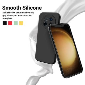 Huawei nova 14i Flydende silikone cover med håndrem - sort