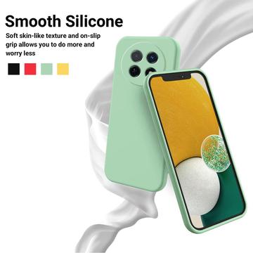 Huawei nova 14i Flydende silikone cover med håndrem - grøn