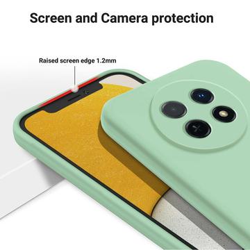 Huawei nova 14i Flydende silikone cover med håndrem - grøn