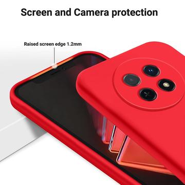 Huawei nova 14i Flydende silikone cover med håndrem - rød