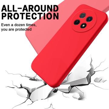 Huawei nova 14i Flydende silikone cover med håndrem - rød