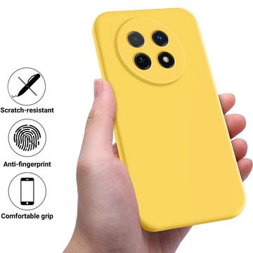 Huawei nova 14i Flydende silikone cover med håndrem - gul