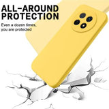 Huawei nova 14i Flydende silikone cover med håndrem - gul