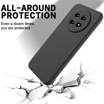 Huawei nova 15 Max Flydende silikone cover med håndrem - Sort
