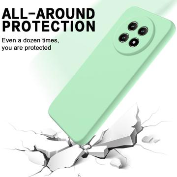 Huawei nova 15 Max Flydende silikone cover med håndrem - Grøn