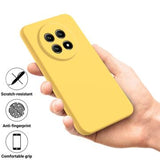 Huawei nova 15 Max Flydende silikone cover med håndrem - Gul