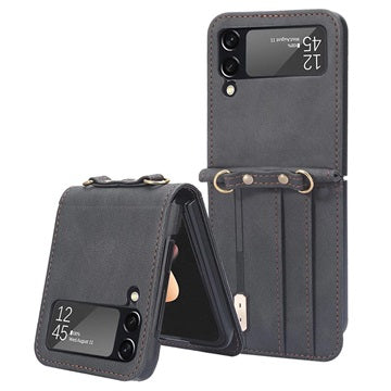Hybrid Cover Samsung Galaxy Z Flip4 med Kortholder - Sort
