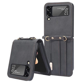 Hybrid Cover Samsung Galaxy Z Flip4 med Kortholder - Sort