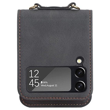 Hybrid Cover Samsung Galaxy Z Flip4 med Kortholder - Sort