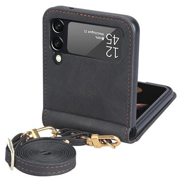 Hybrid Cover Samsung Galaxy Z Flip4 med Kortholder - Sort