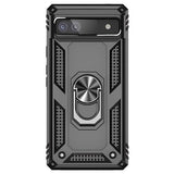 Google Pixel 6a Hybrid Cover med Metal Stativ - Sort