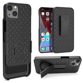 iPhone 13 Hybrid Cover med Bælteklips - Sort