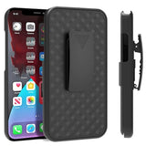 iPhone 13 Hybrid Cover med Bælteklips - Sort