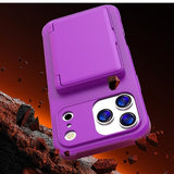 iPhone 17 Pro Max Hybrid Cover med Spejl og Kortholder - Lilla