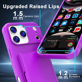 iPhone 17 Pro Hybrid Cover med Spejl og Kortholder - Lilla