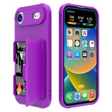 iPhone Air Hybrid Cover med Spejl og Kortholder - Lilla