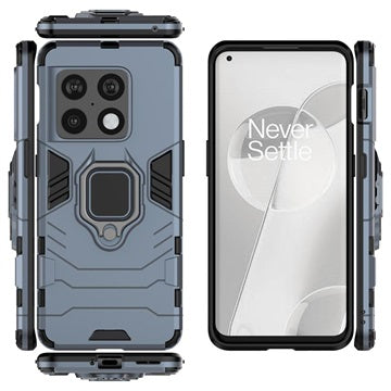 OnePlus 10 Pro Hybrid Cover med Ring Holder - Blå