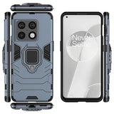 OnePlus 10 Pro Hybrid Cover med Ring Holder - Blå