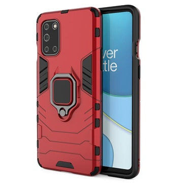 OnePlus 8T Hybrid Cover med Ring Holder - Rød
