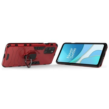 OnePlus 8T Hybrid Cover med Ring Holder - Rød