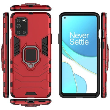 OnePlus 8T Hybrid Cover med Ring Holder - Rød