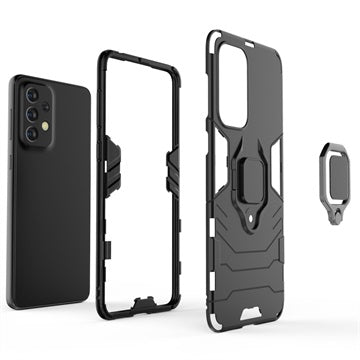 Samsung Galaxy A33 5G Hybrid Cover med Ring Holder - Sort