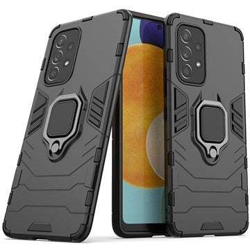 Samsung Galaxy A53 5G Hybrid Cover med Ring Holder - Sort