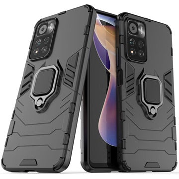 Xiaomi Redmi Note 11 Pro/Note 11 Pro+ Hybrid Cover med Ring Holder - Sort