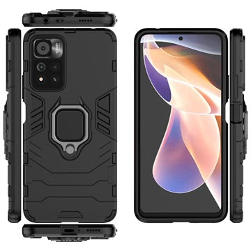 Xiaomi Redmi Note 11 Pro/Note 11 Pro+ Hybrid Cover med Ring Holder - Sort