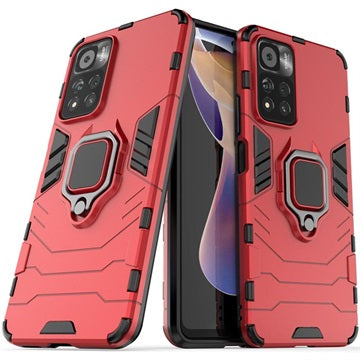 Xiaomi Redmi Note 11 Pro/Note 11 Pro+ Hybrid Cover med Ring Holder - Rød
