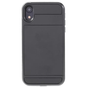 iPhone XR Hybrid Cover med Glidekortholder - Sort