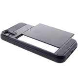 iPhone XR Hybrid Cover med Glidekortholder - Sort