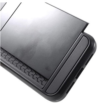 iPhone XR Hybrid Cover med Glidekortholder - Sort