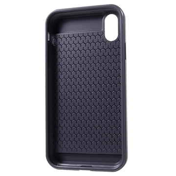 iPhone XR Hybrid Cover med Glidekortholder - Sort