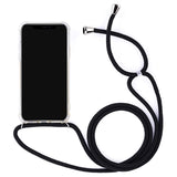 iPhone X/XS Hybrid Cover med Strop - Klar / Sort