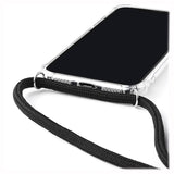 iPhone X/XS Hybrid Cover med Strop - Klar / Sort