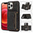 iPhone 14 Pro Hybrid Cover med Pung - Sort