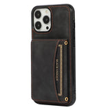 iPhone 14 Pro Hybrid Cover med Pung - Sort