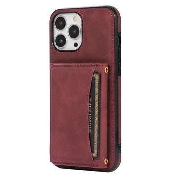 iPhone 14 Pro Hybrid Cover med Pung - Vinrød
