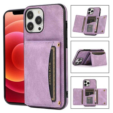 iPhone 14 Hybrid Cover med Pung - Lilla