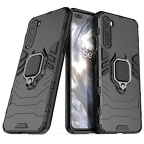 OnePlus Nord Hybrid Cover med Ring Holder - Sort
