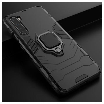 OnePlus Nord Hybrid Cover med Ring Holder - Sort