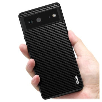 Imak LX-5 Google Pixel 6 Hybrid Cover - Karbonfiber - Sort