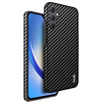 Samsung Galaxy A34 5G Imak Ruiyi Belagt Cover - Karbonfiber - Sort