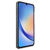 Samsung Galaxy A34 5G Imak Ruiyi Belagt Cover - Karbonfiber - Sort