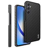 Samsung Galaxy A34 5G Imak Ruiyi Belagt Cover - Karbonfiber - Sort