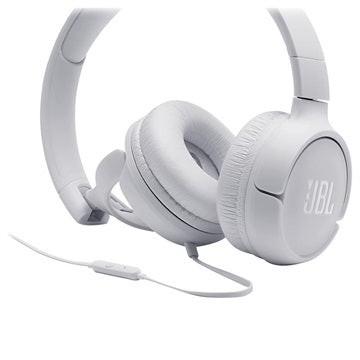 JBL Tune 500 PureBass On-Ear Høretelefoner - Hvid